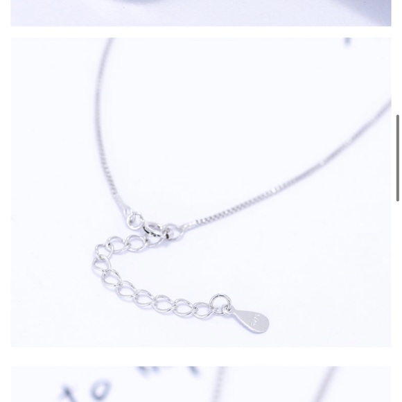 Silver Rhinestone Necklace - Picture 3 of 5